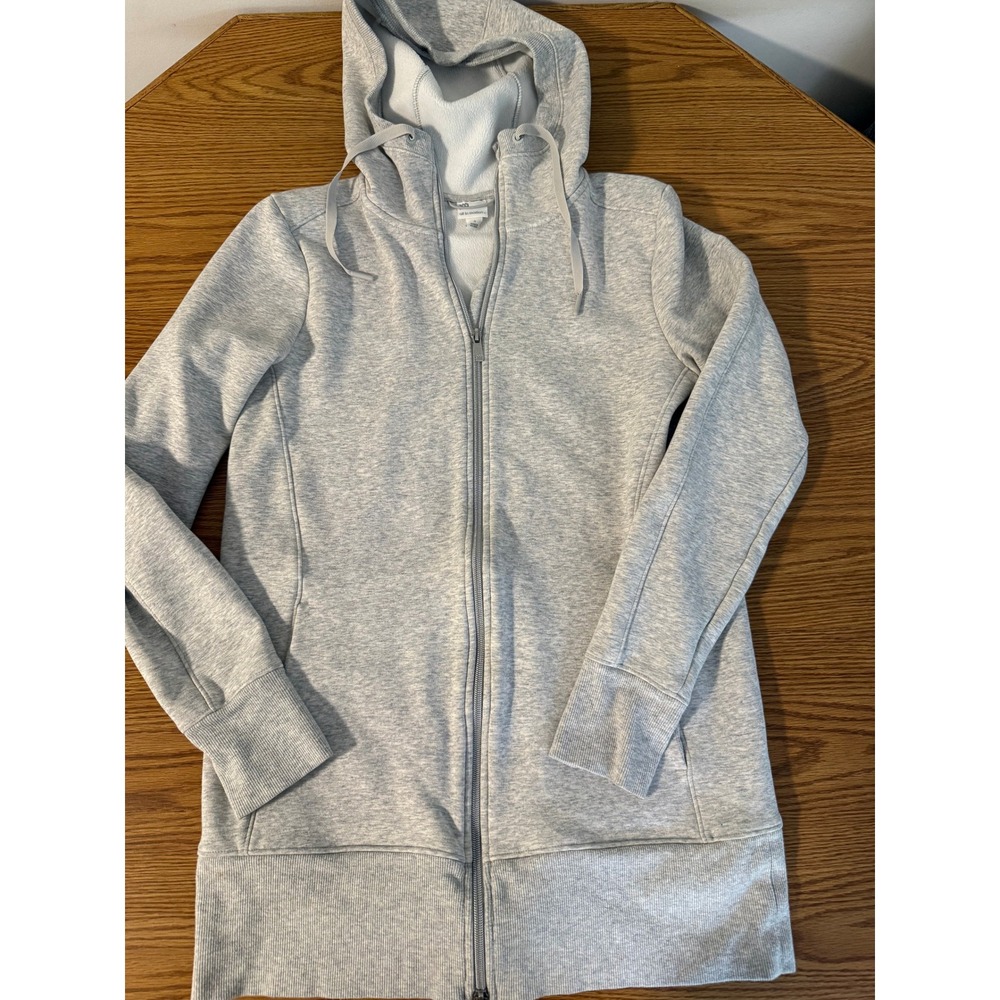 All in Motion Womens Gray Full Zip Fleece Hoodie Heavyweight Size S